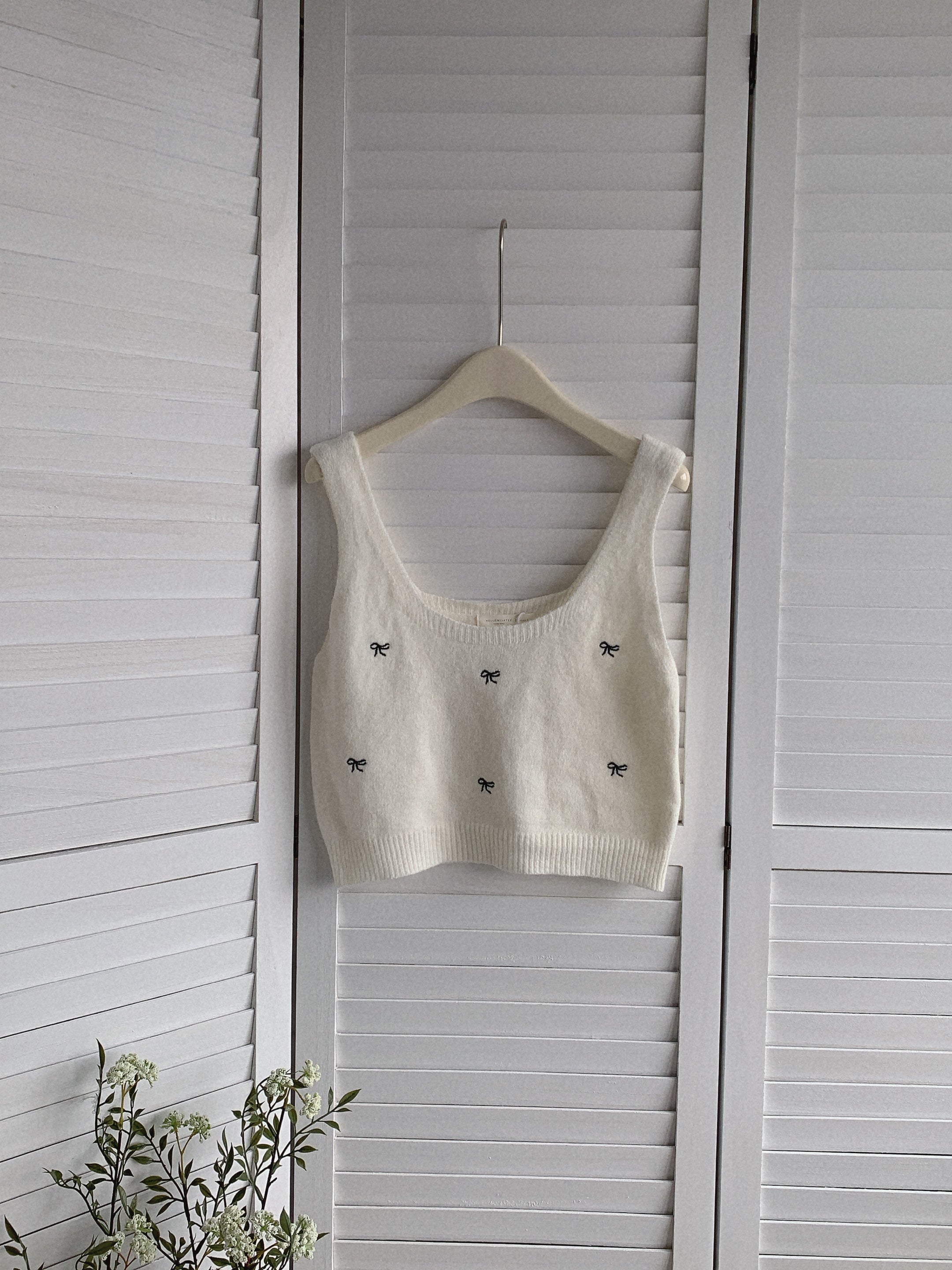 HELLO MILK TEE- 85617 蝴蝶結吊帶