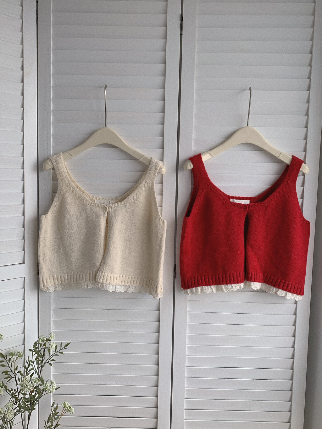 HELLO MILK TEE- 85618 拼接吊帶衫