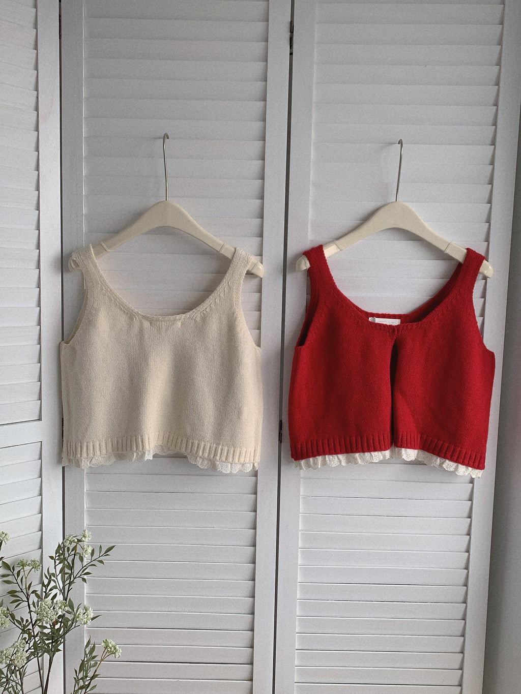 HELLO MILK TEE- 85618 拼接吊帶衫