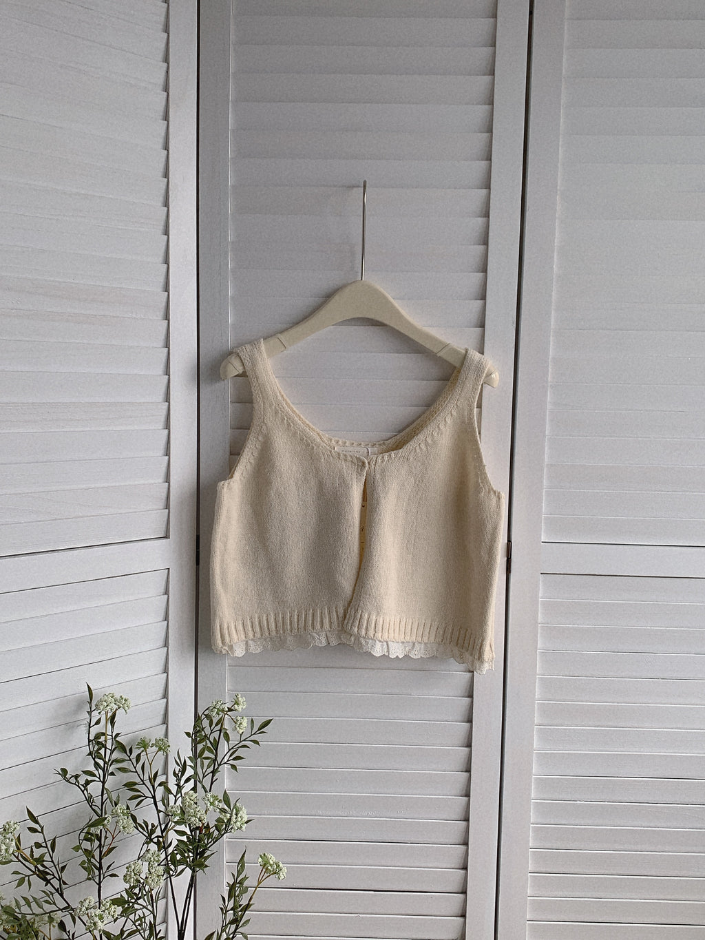 HELLO MILK TEE- 85618 拼接吊帶衫