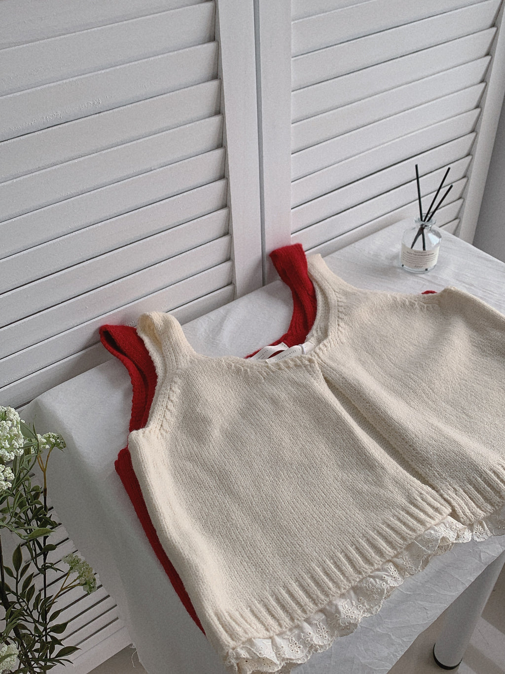 HELLO MILK TEE- 85618 拼接吊帶衫