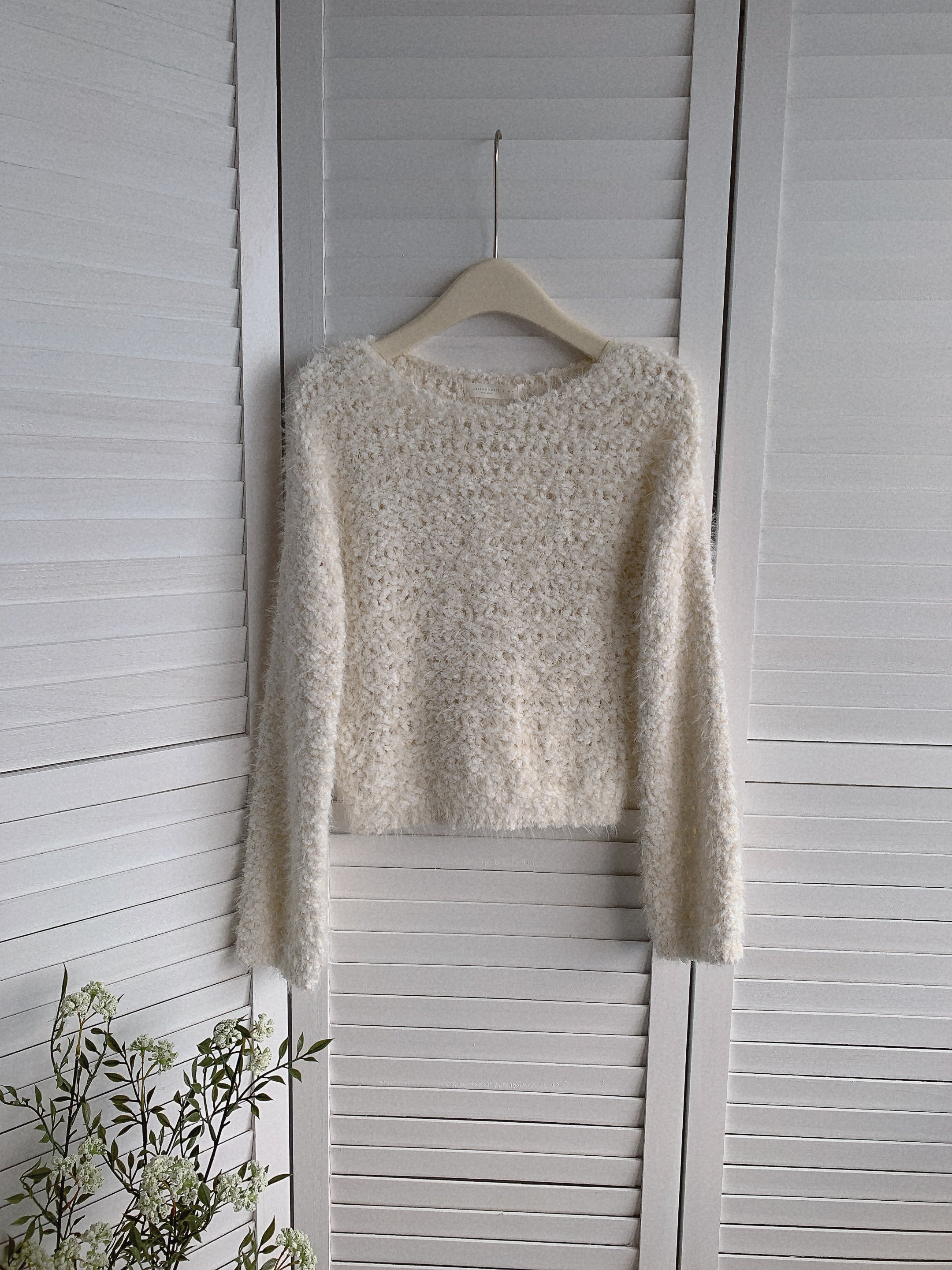 HELLO MILK TEE- 85596 鏤空毛衣