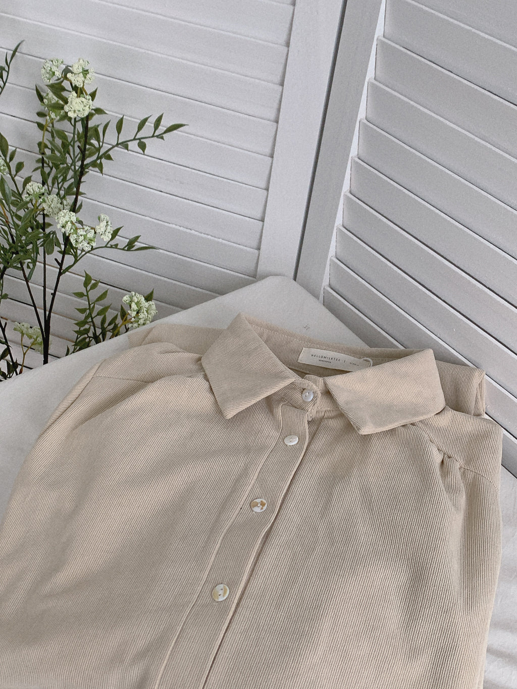 HELLO MILK TEE- 85569 翻領連衣裙