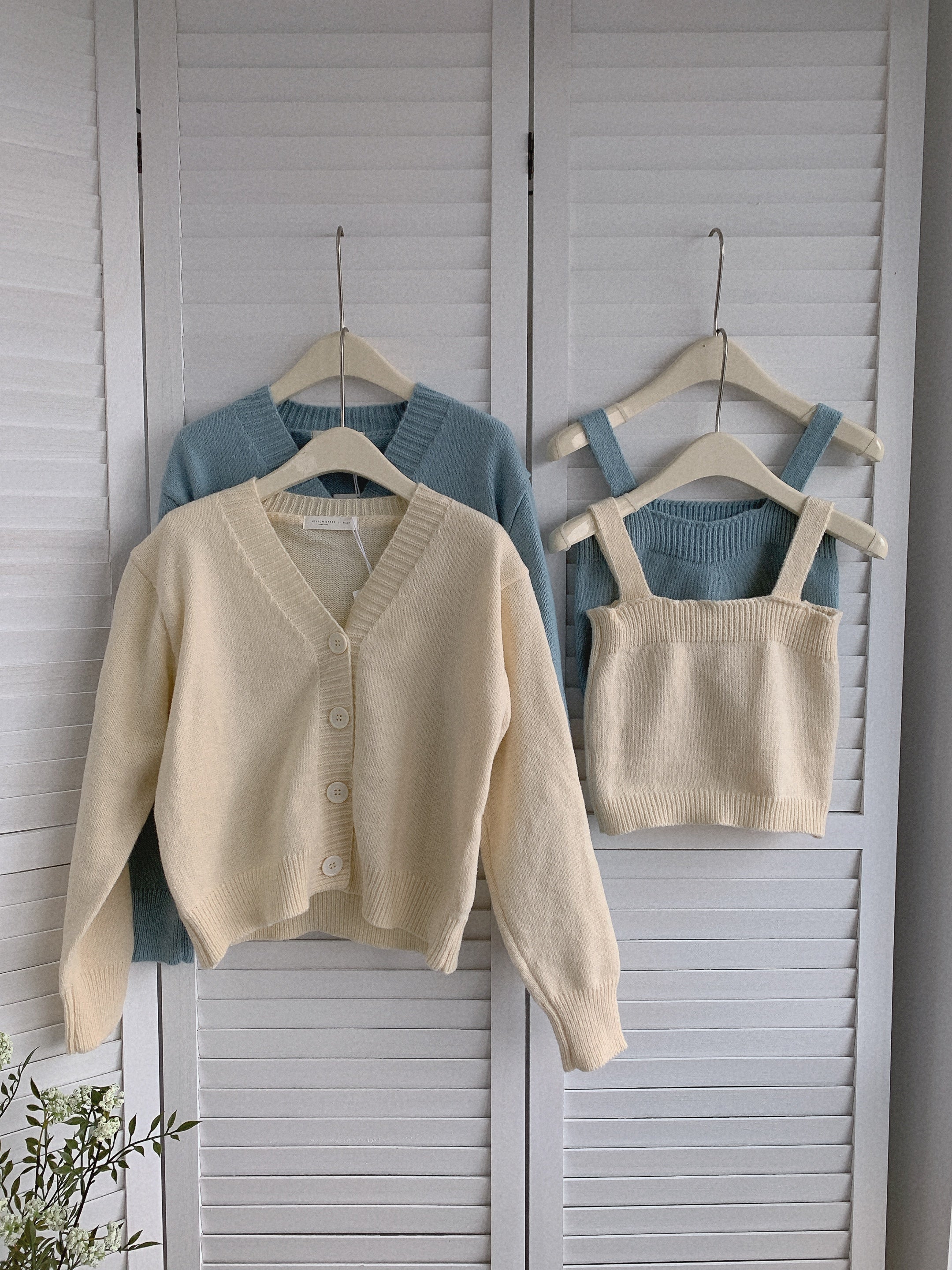 HELLO MILK TEE- 85494 針織兩件套