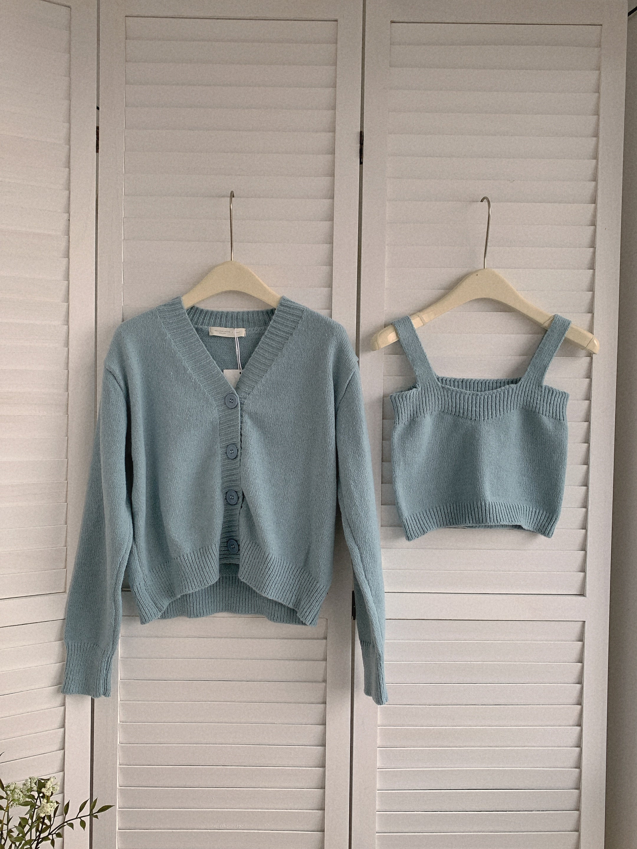 HELLO MILK TEE- 85494 針織兩件套