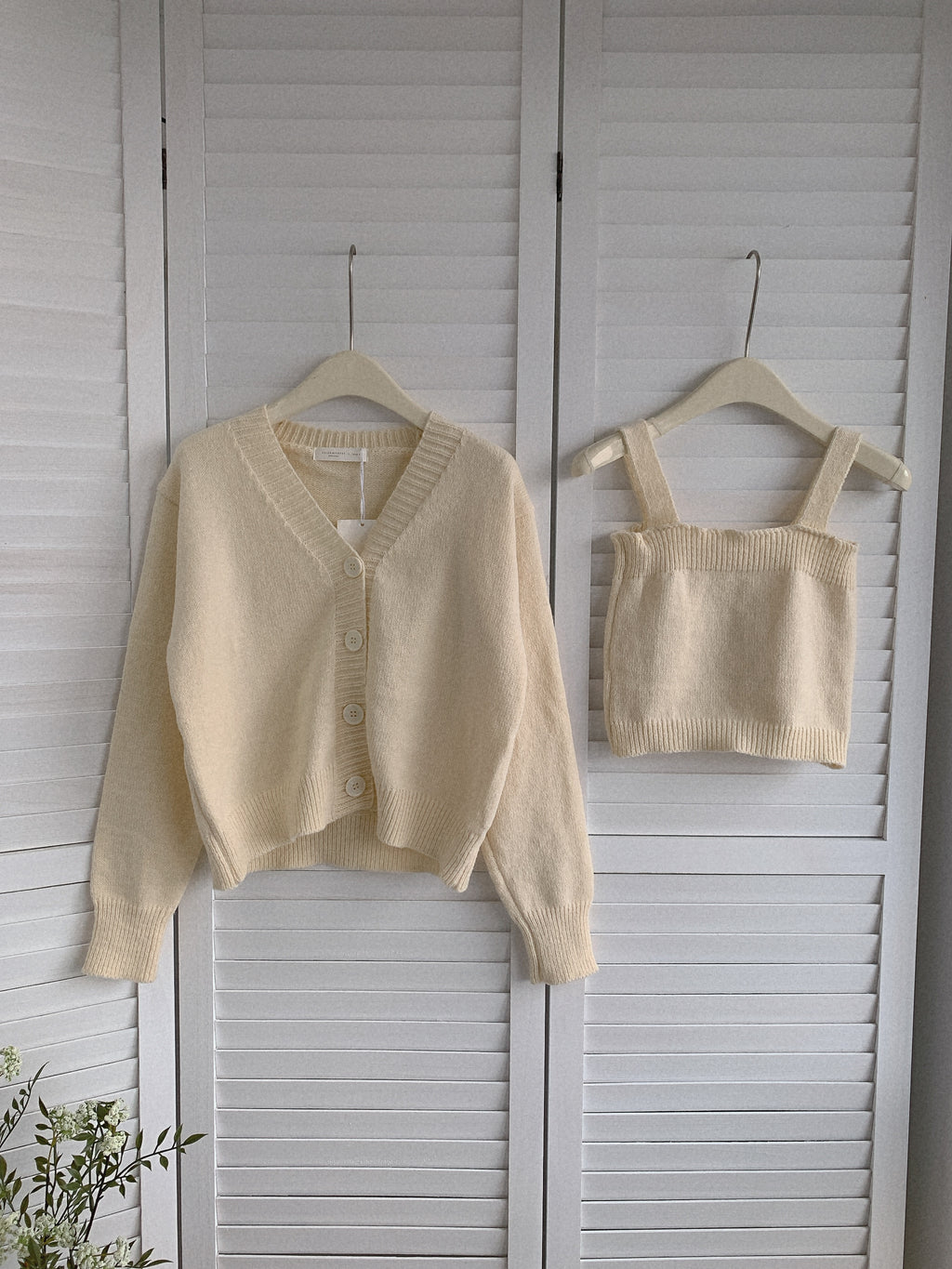 HELLO MILK TEE- 85494 針織兩件套