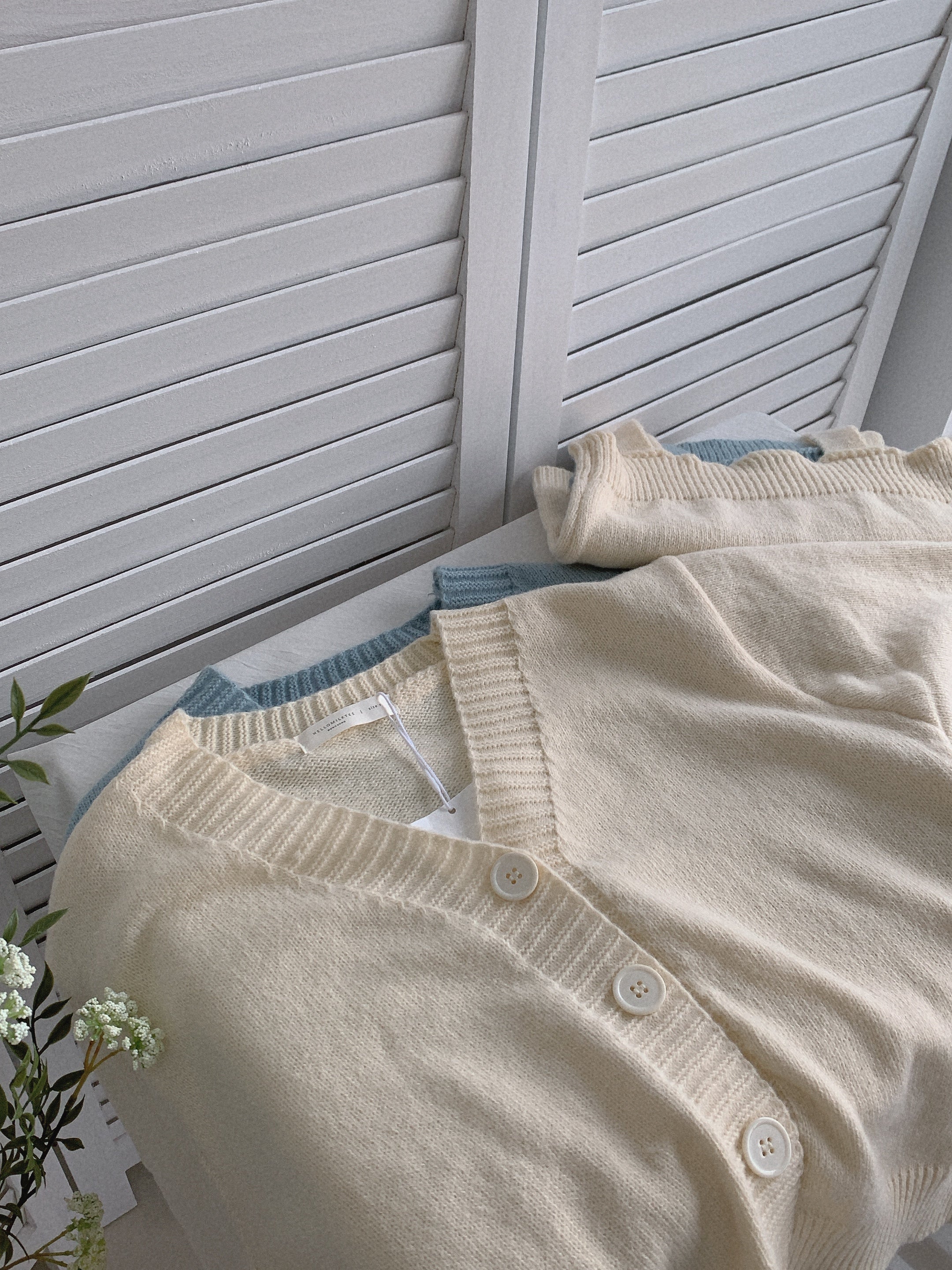 HELLO MILK TEE- 85494 針織兩件套