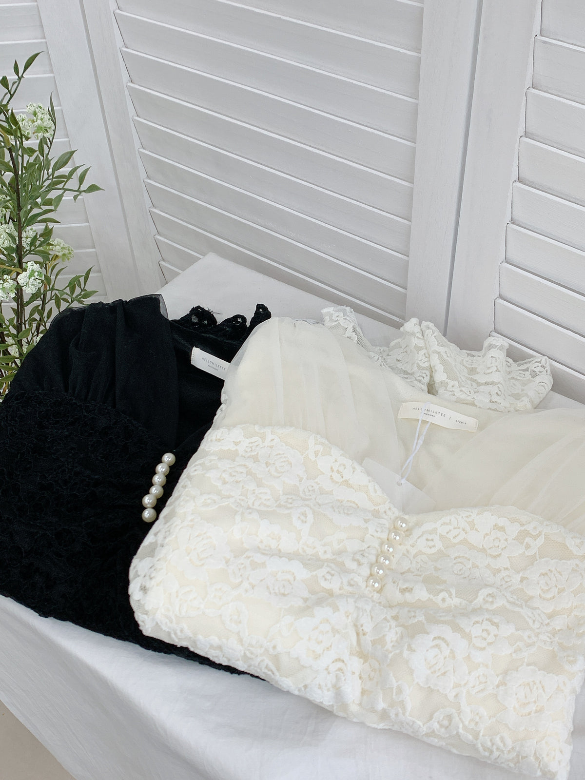 HELLO MILK TEE- 85629 拼接上衣