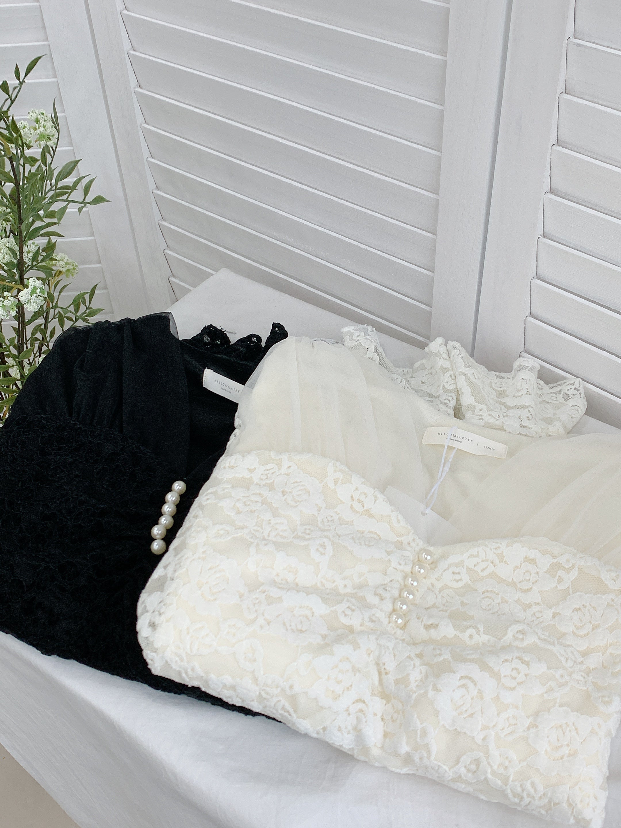 HELLO MILK TEE- 85629 拼接上衣