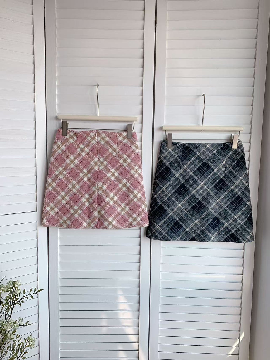 HELLO MILK TEE-85546 格紋短裙