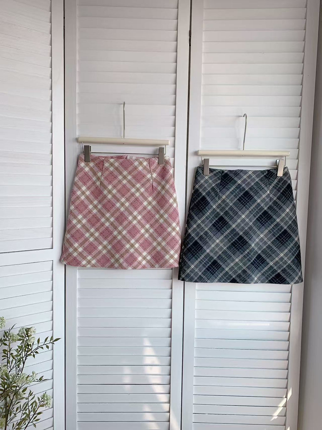 HELLO MILK TEE-85546 格紋短裙