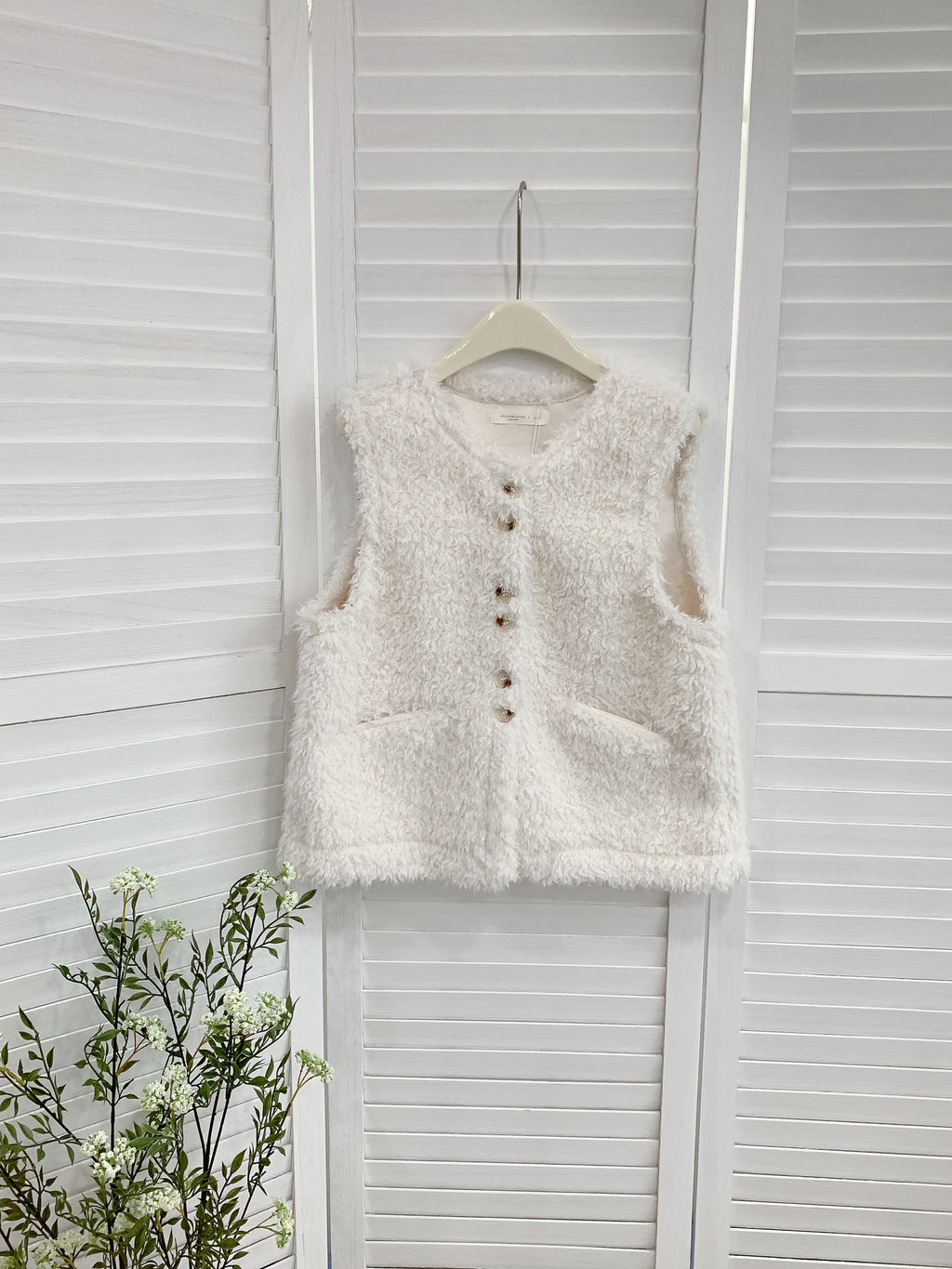 HELLO MILK TEE- 85554 羊羔毛馬甲