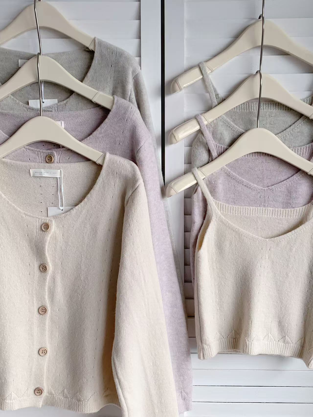 HELLO MILK TEE- 85579 針織套裝