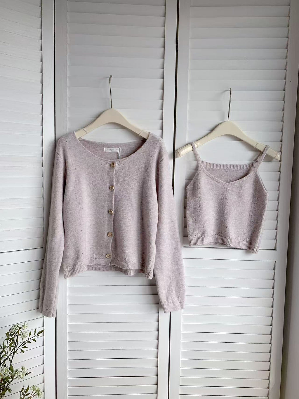 HELLO MILK TEE- 85579 針織套裝