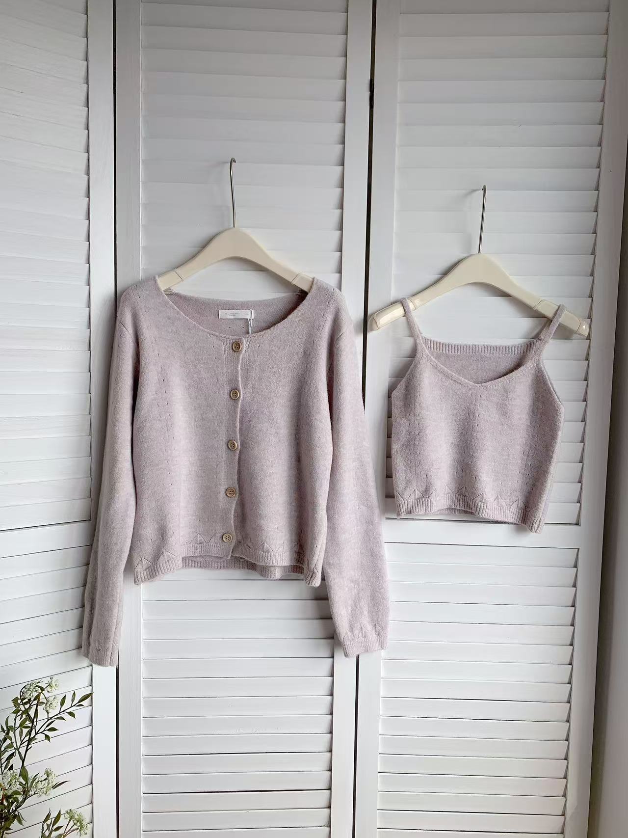 HELLO MILK TEE- 85579 針織套裝