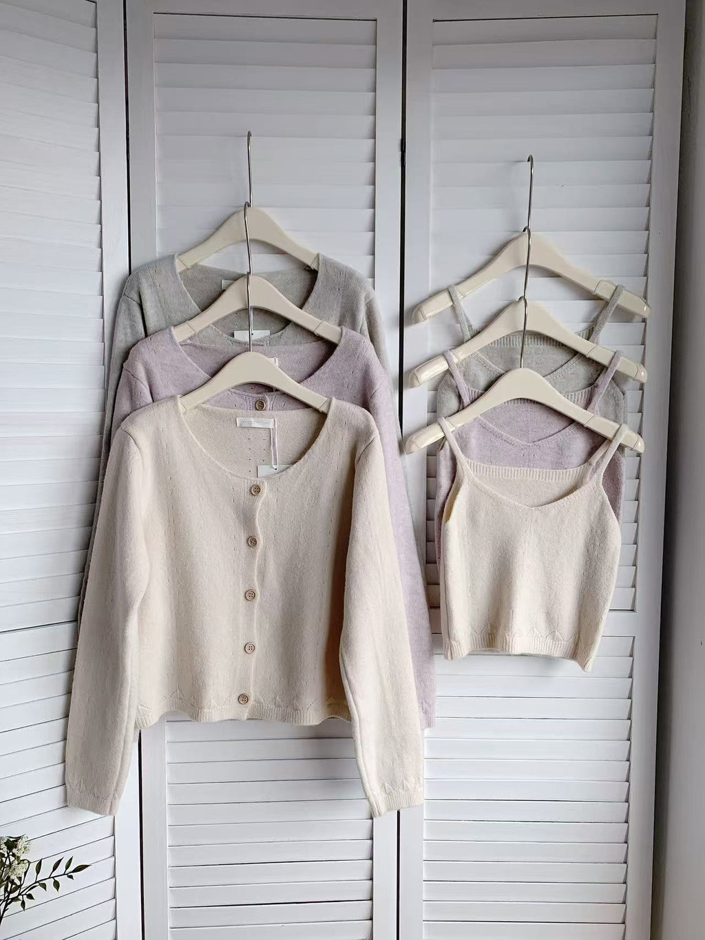 HELLO MILK TEE- 85579 針織套裝