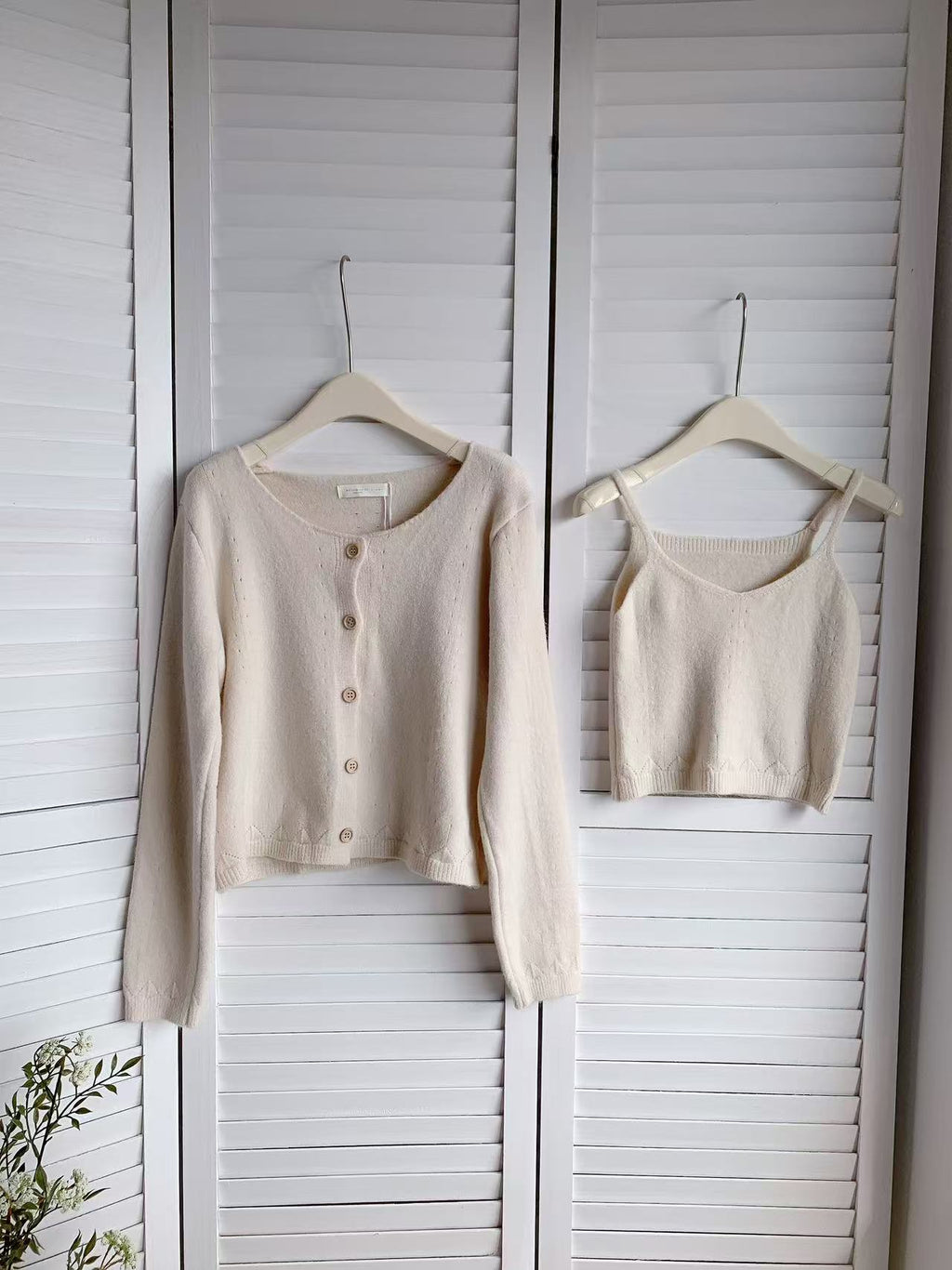 HELLO MILK TEE- 85579 針織套裝