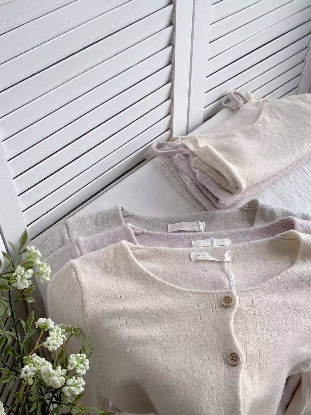 HELLO MILK TEE- 85579 針織套裝