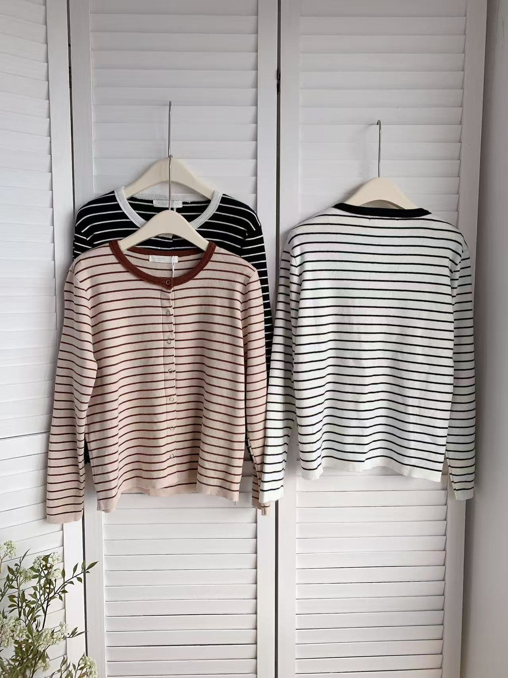 HELLO MILK TEE- 85585 條紋針織衫