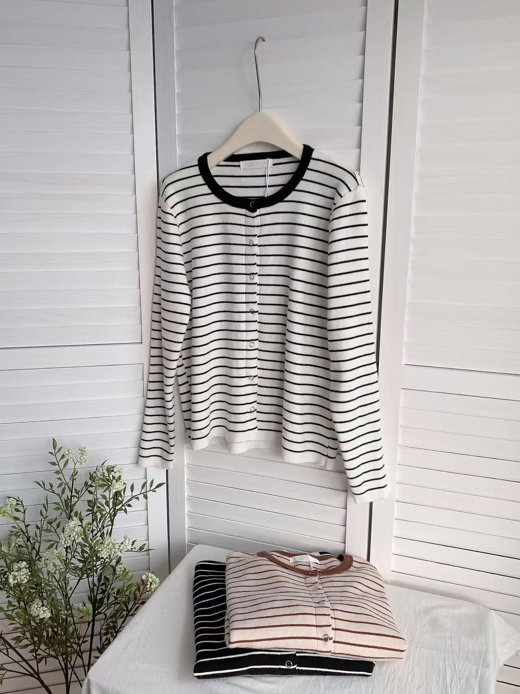 HELLO MILK TEE- 85585 條紋針織衫
