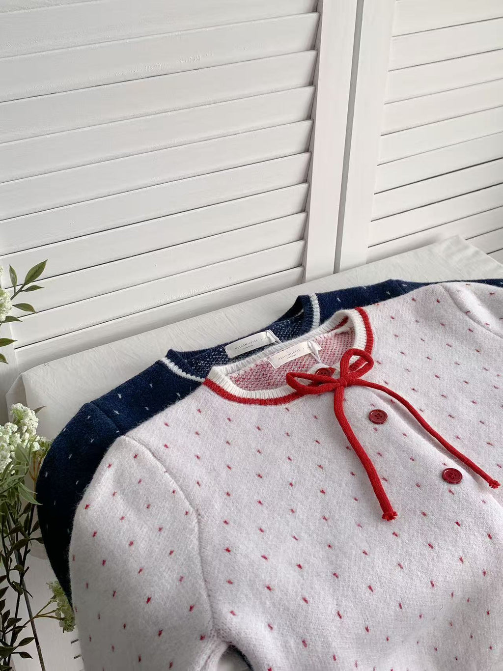 HELLO MILK TEE- 85548 波點開衫