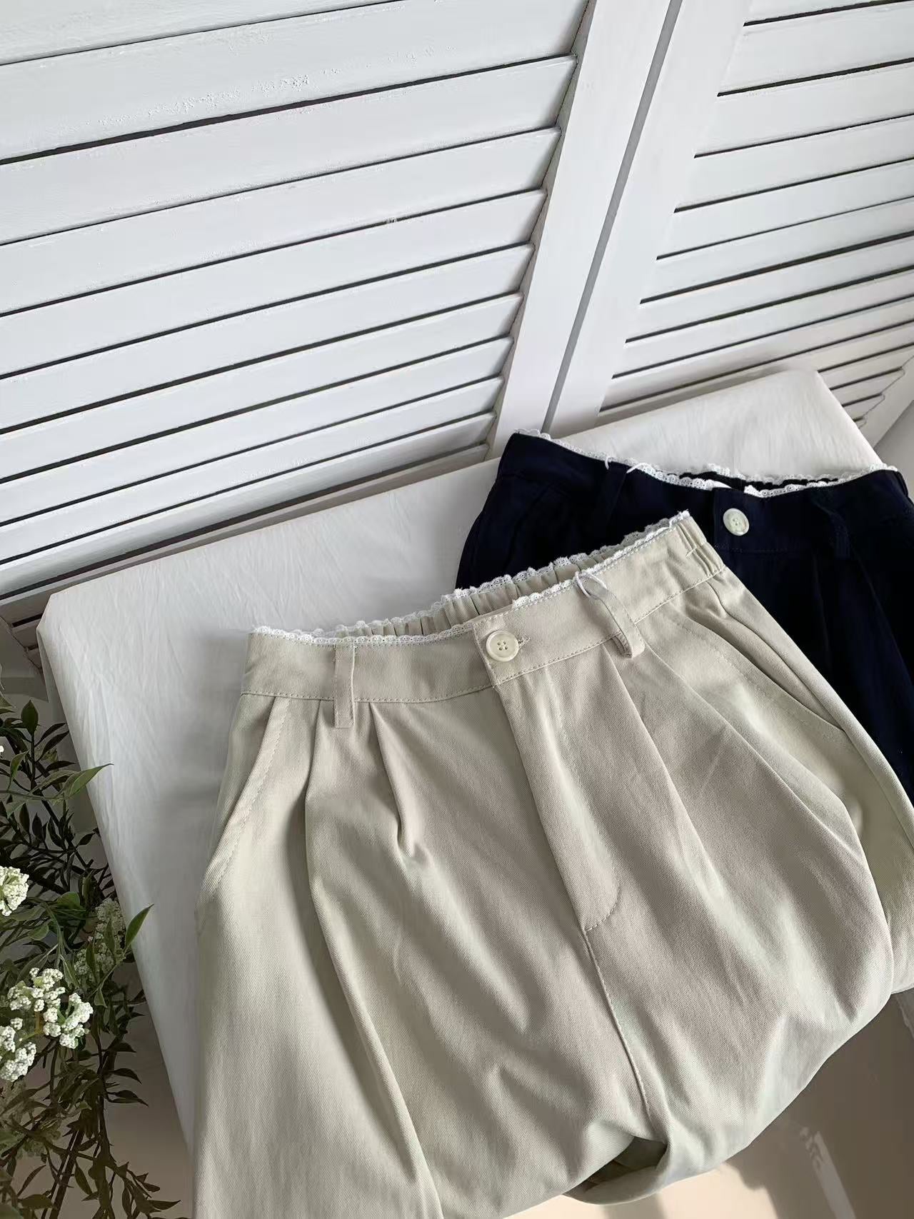 HELLO MILK TEE- 85521 花邊褲子