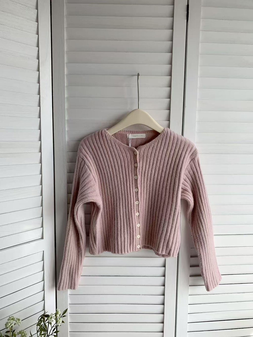 HELLO MILK TEE- 85588 排扣開衫