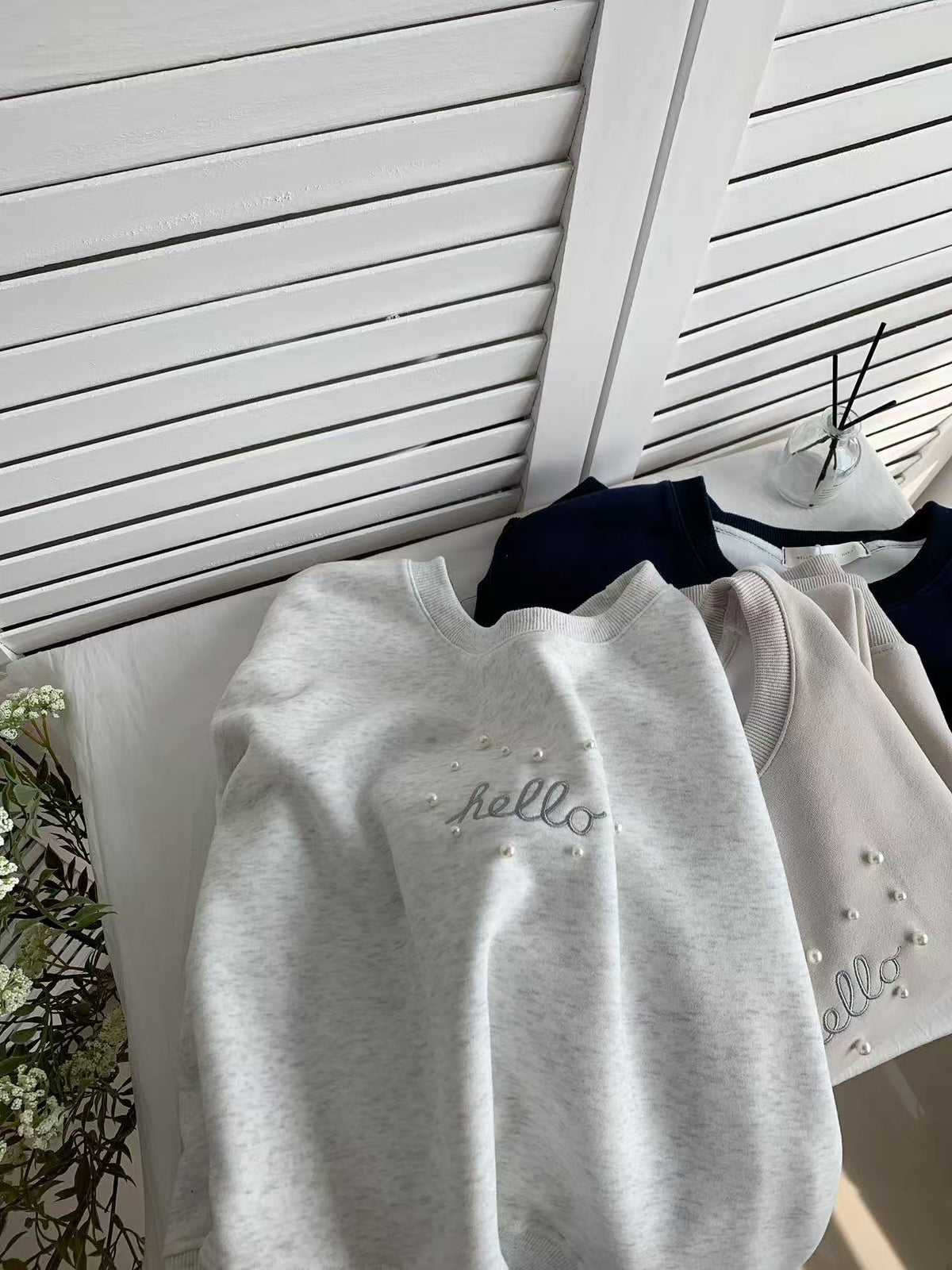 HELLO MILK TEE- 85558 字母衛衣