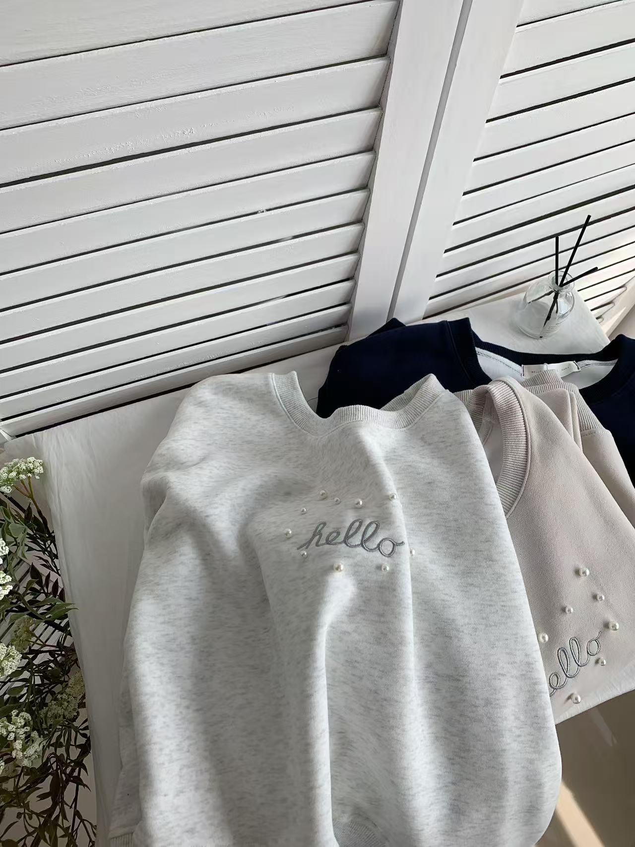 HELLO MILK TEE- 85558 字母衛衣