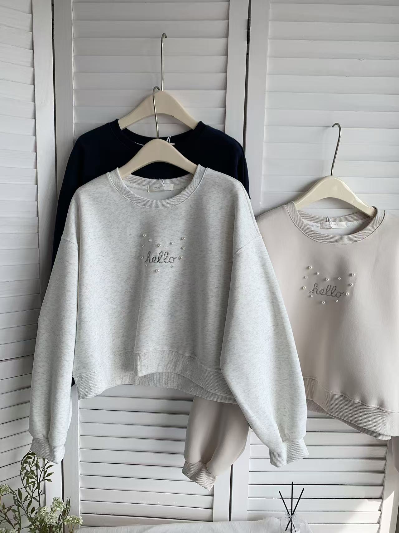 HELLO MILK TEE- 85558 字母衛衣