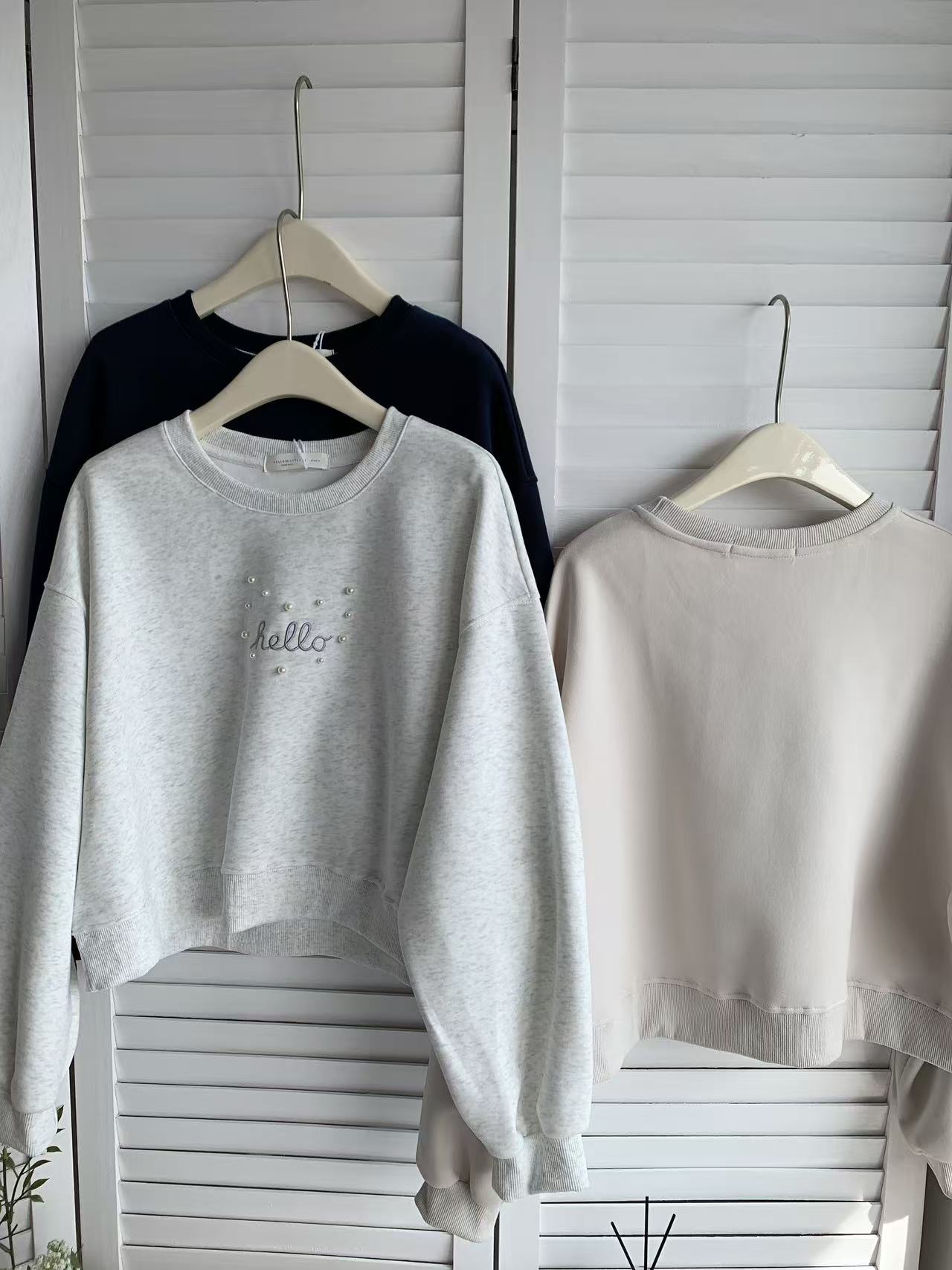 HELLO MILK TEE- 85558 字母衛衣