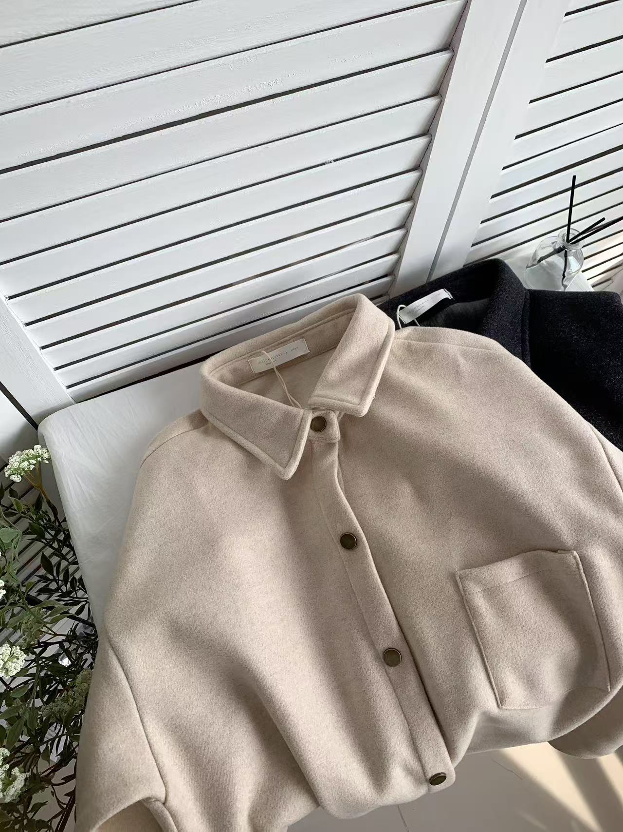 HELLO MILK TEE- 85631 羊絨外套