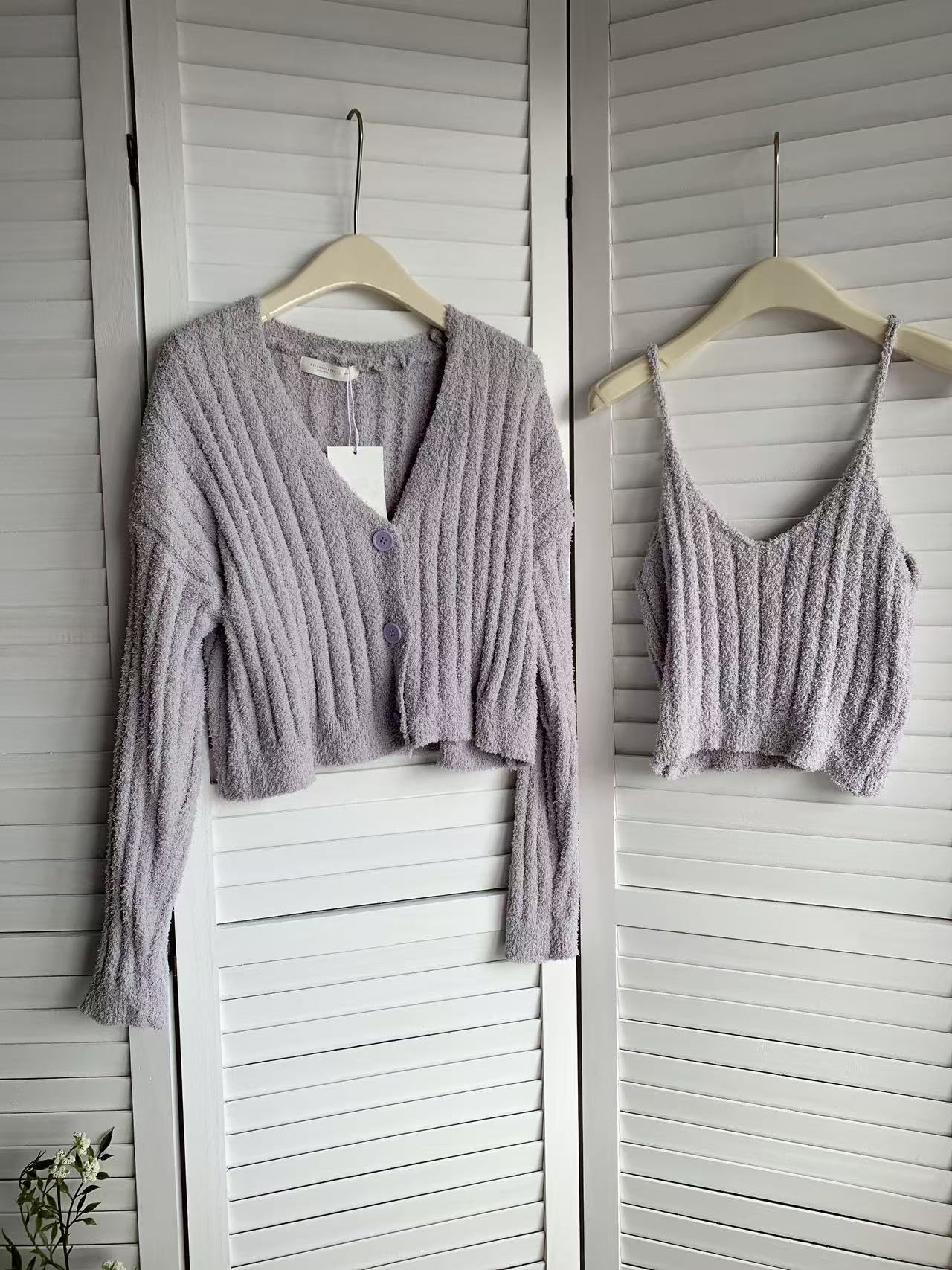 HELLO MILK TEE- 85562 針織兩件套