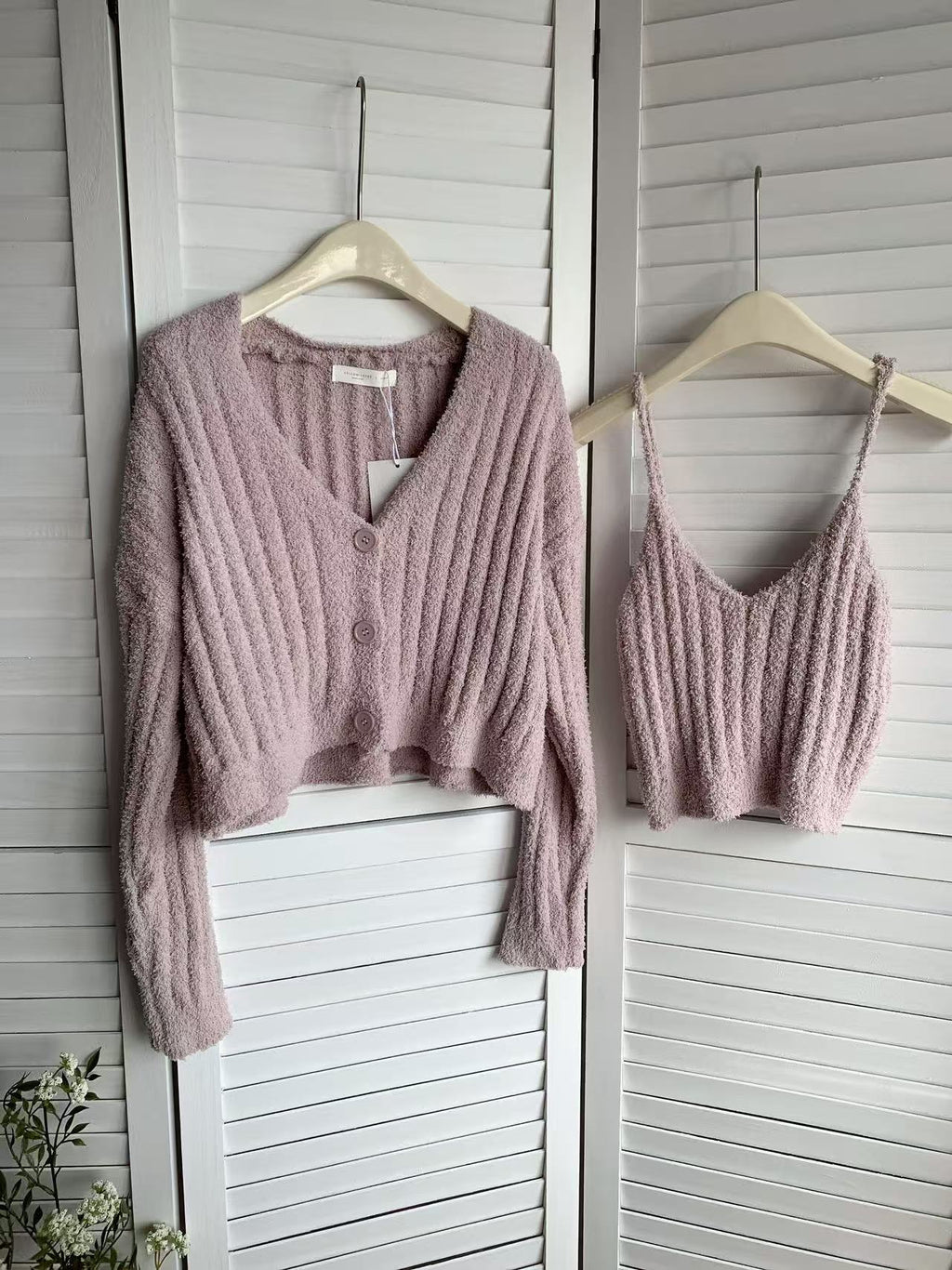 HELLO MILK TEE- 85562 針織兩件套