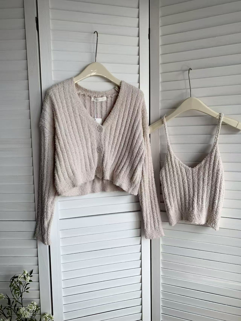 HELLO MILK TEE- 85562 針織兩件套