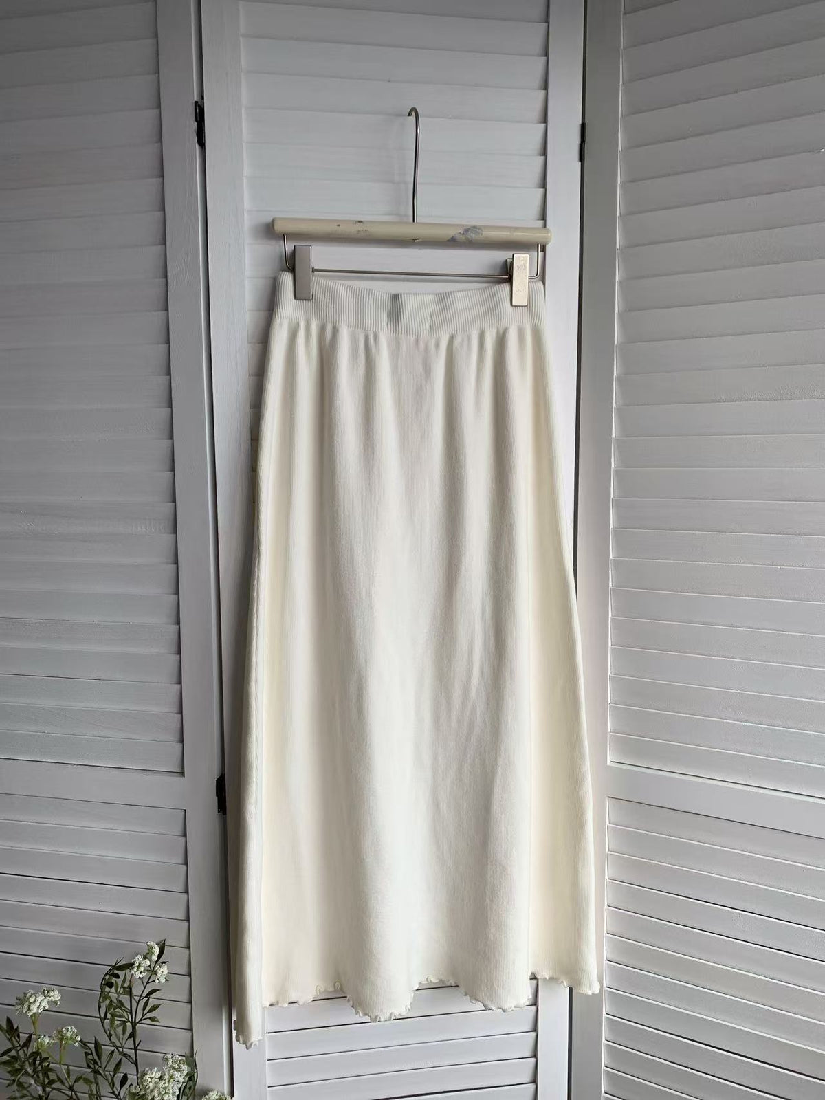 HELLO MILK TEE- 85657 卷邊半裙