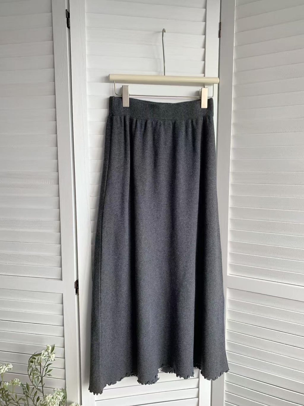 HELLO MILK TEE- 85657 卷邊半裙