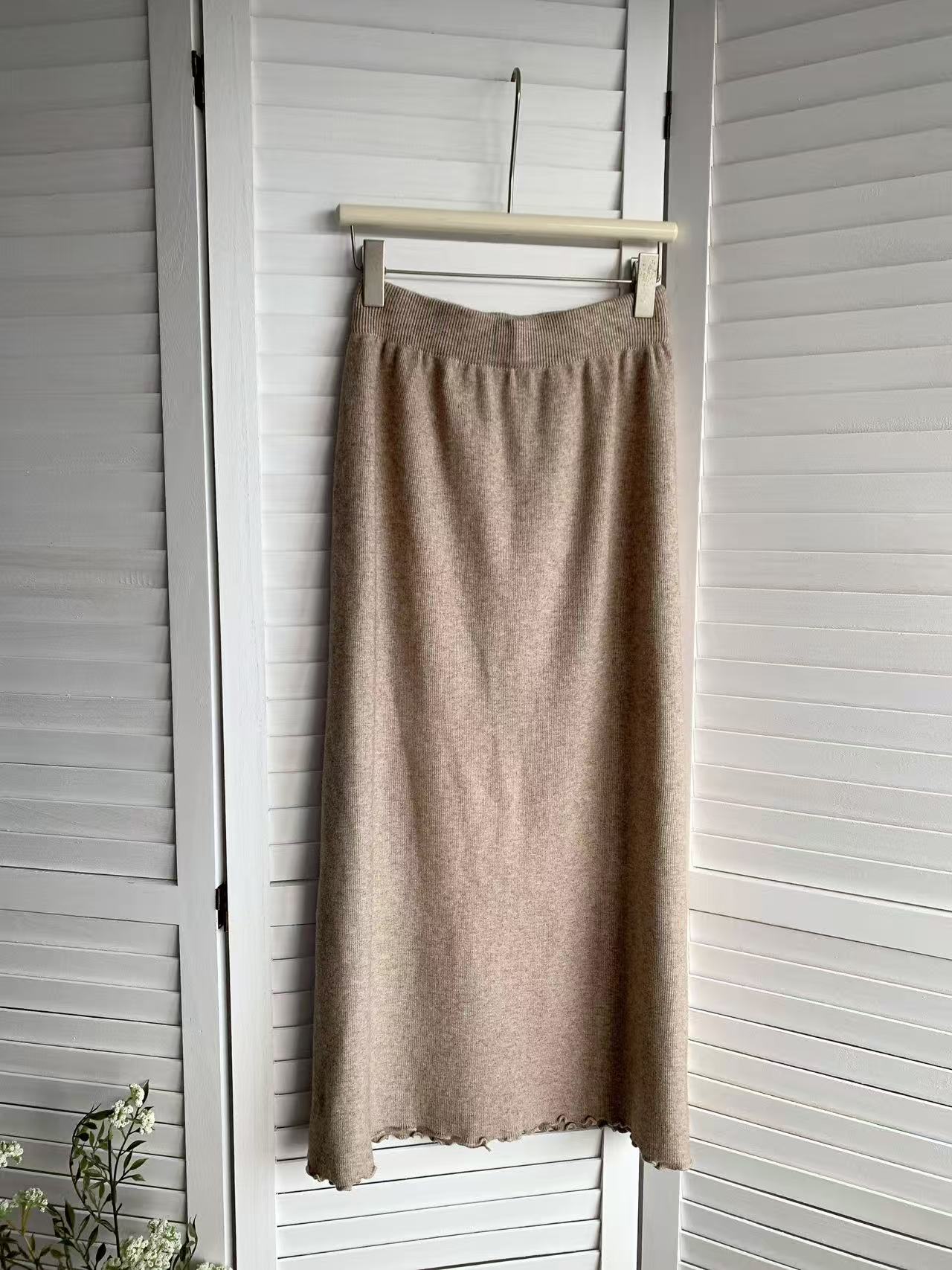 HELLO MILK TEE- 85657 卷邊半裙