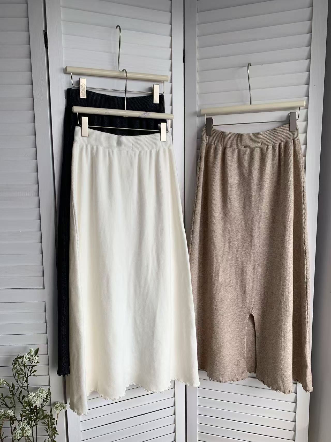 HELLO MILK TEE- 85657 卷邊半裙