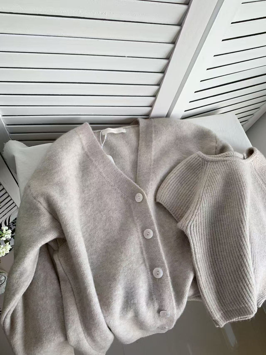 HELLO MILK TEE- 85582 針織兩件套