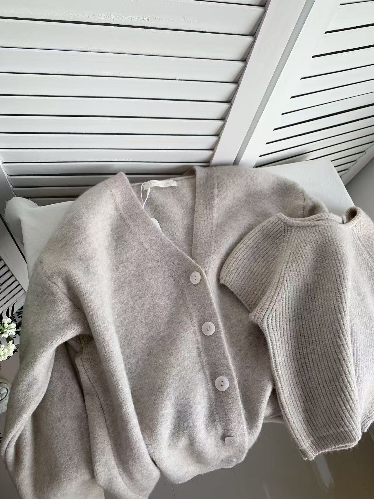 HELLO MILK TEE- 85582 針織兩件套