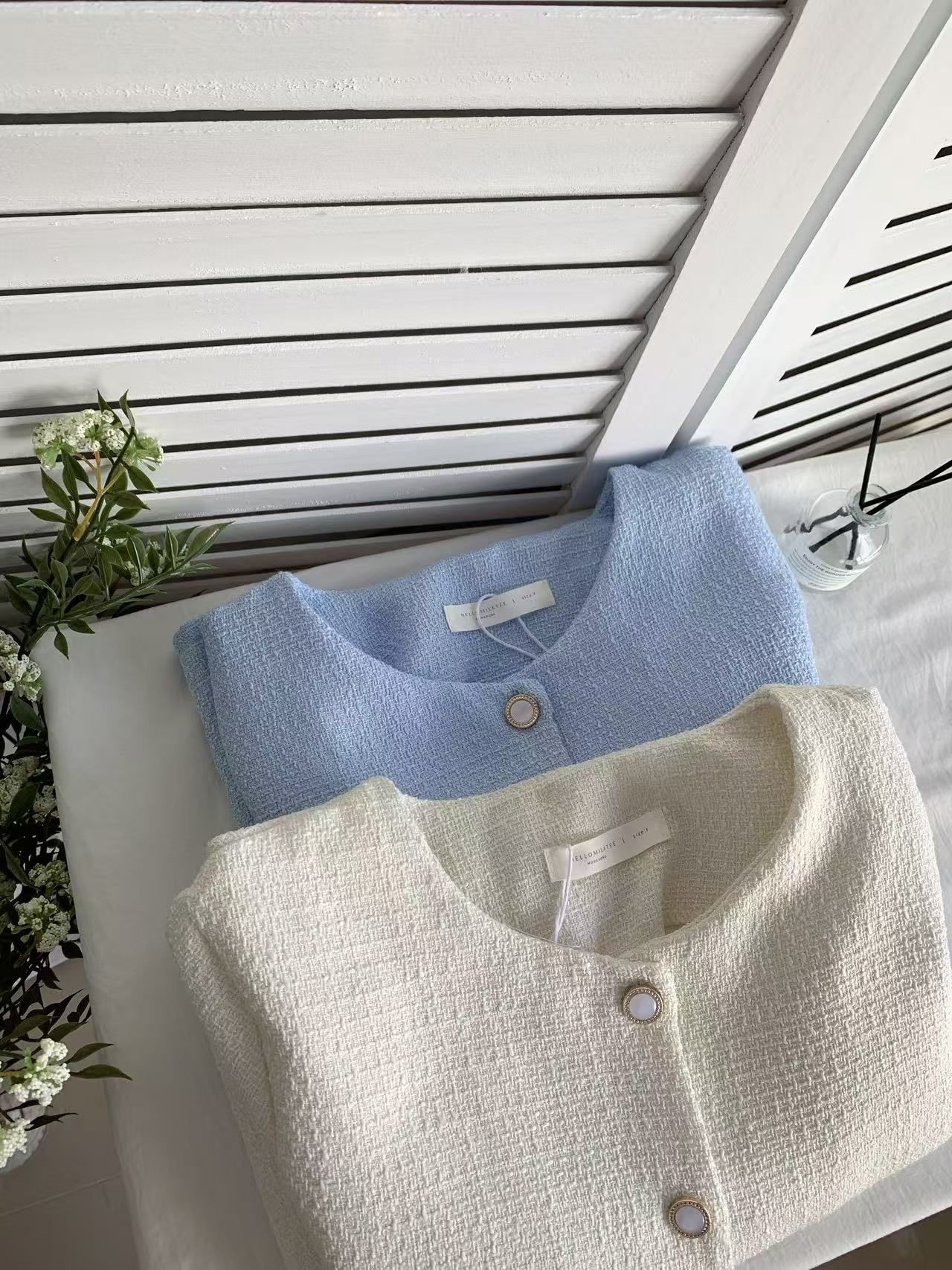 HELLO MILK TEE- 85634 小香風上衣