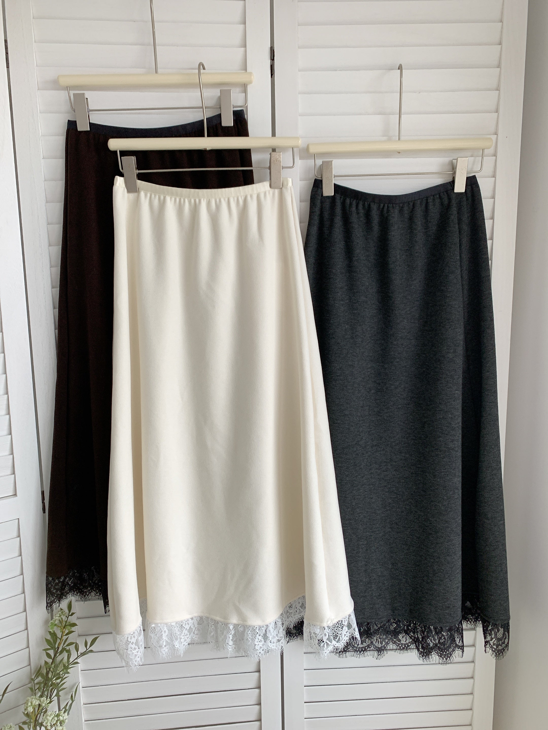 HELLO MILK TEE- 85623 拼接半裙