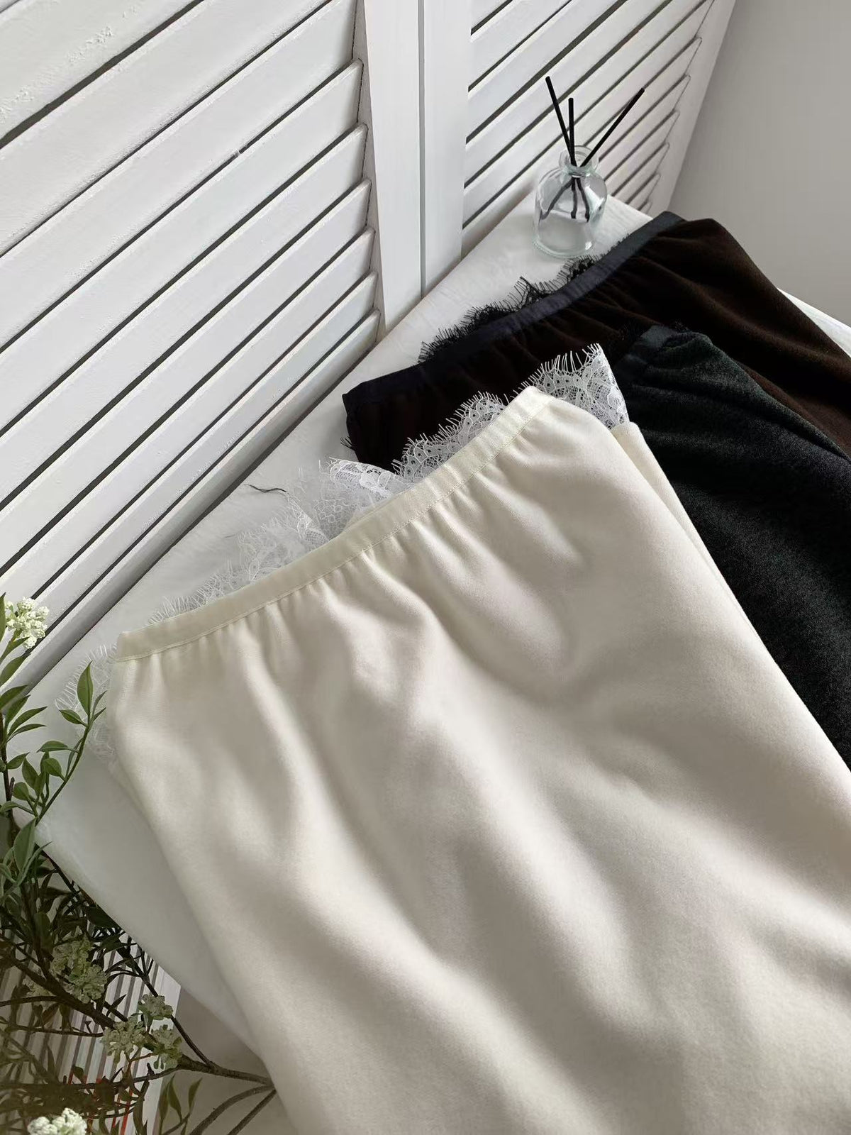 HELLO MILK TEE- 85623 拼接半裙