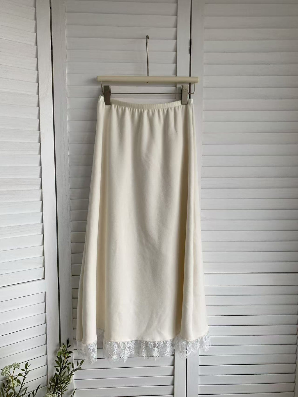 HELLO MILK TEE- 85623 拼接半裙