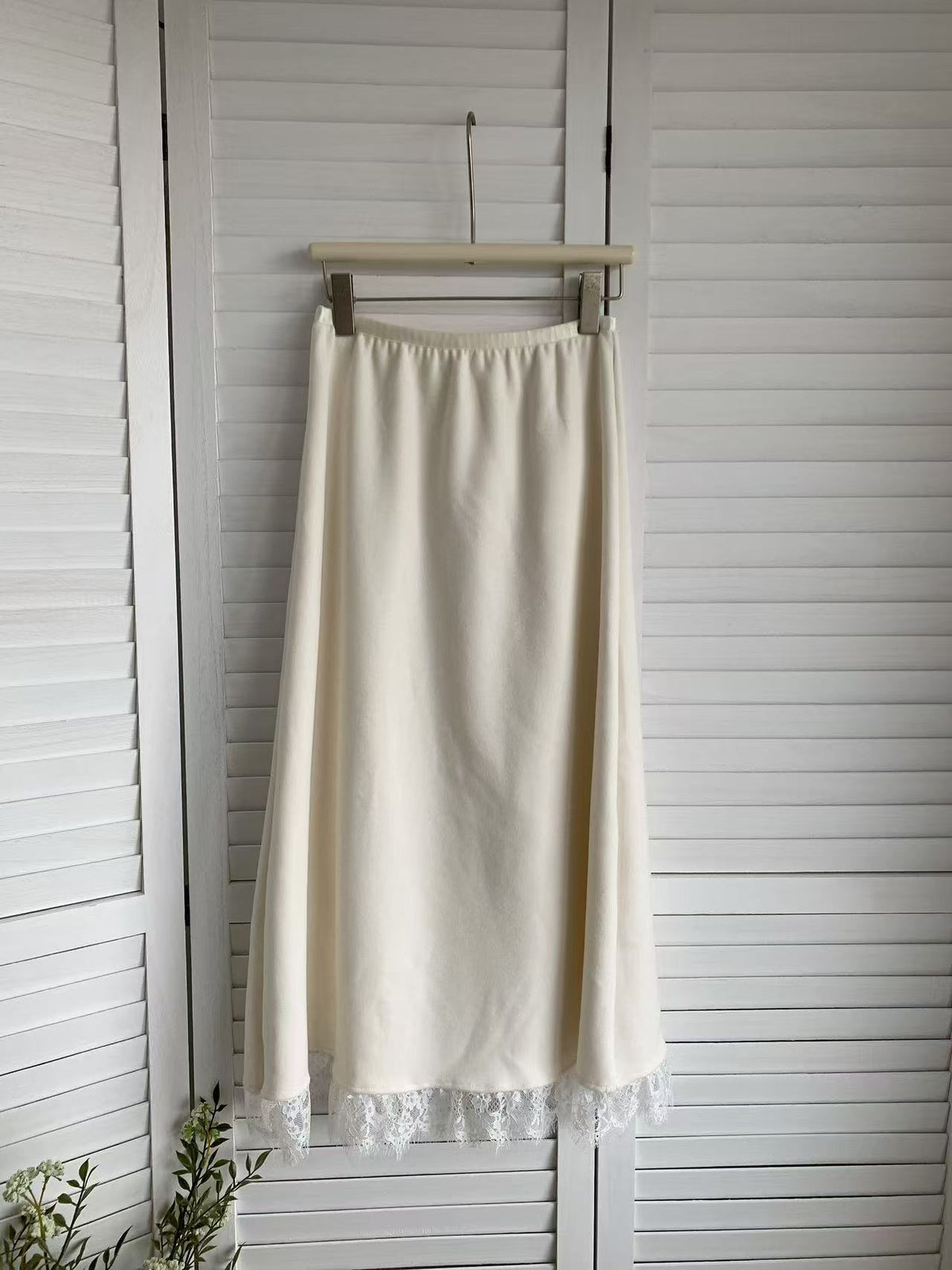 HELLO MILK TEE- 85623 拼接半裙