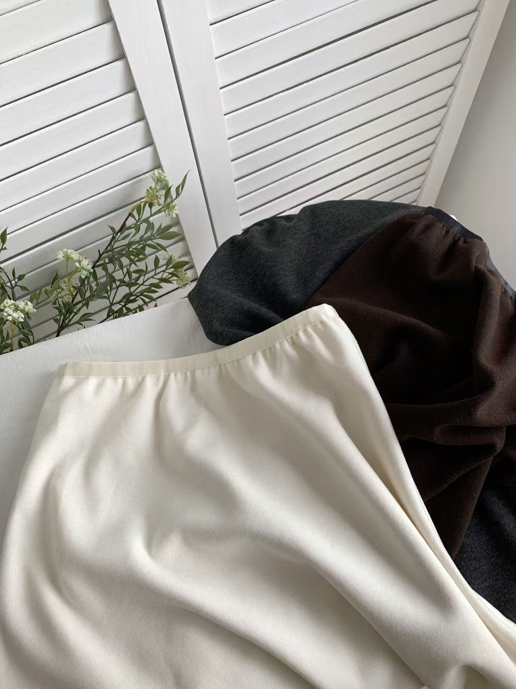 HELLO MILK TEE- 85623 拼接半裙