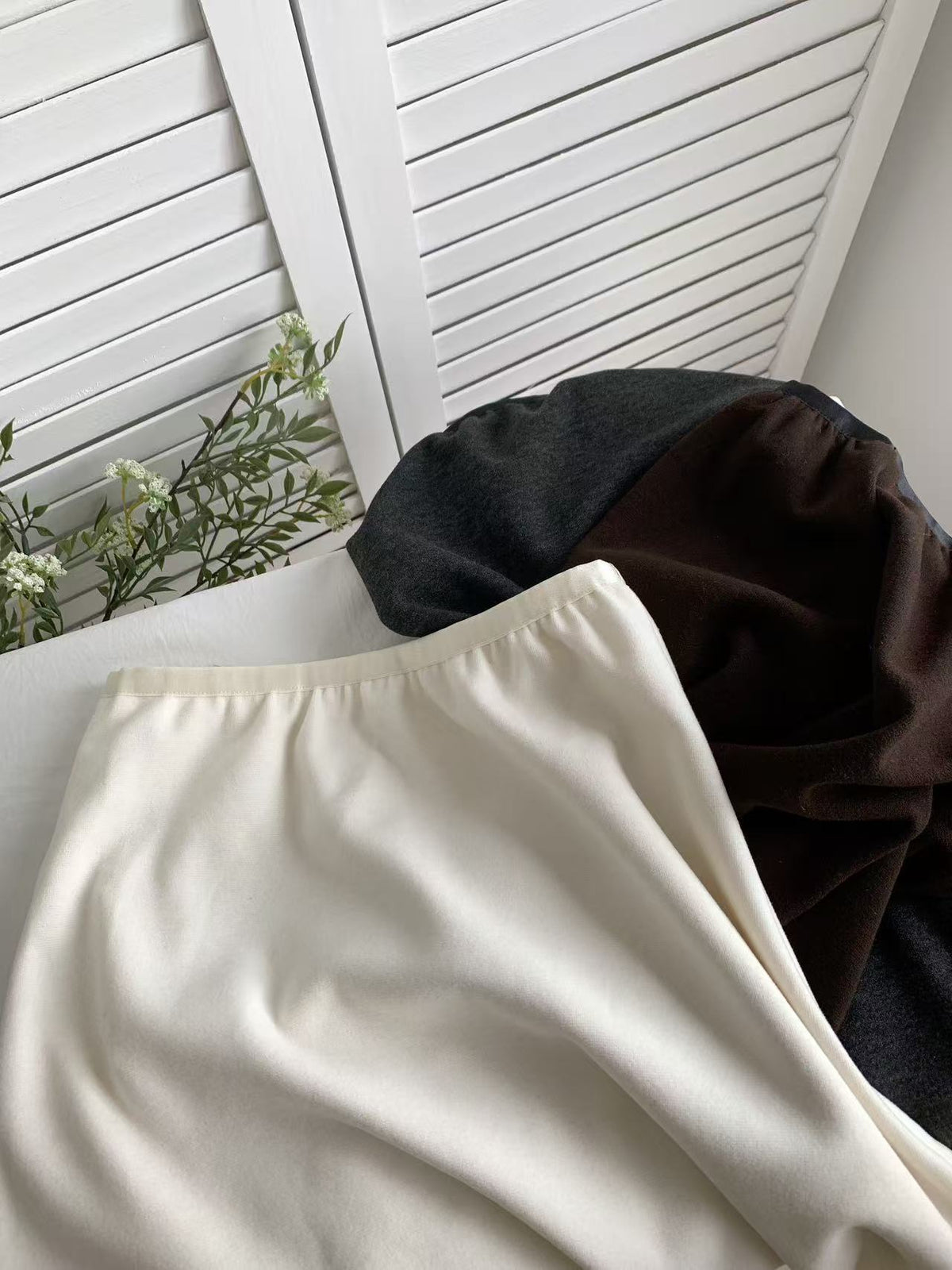 HELLO MILK TEE- 85623 拼接半裙