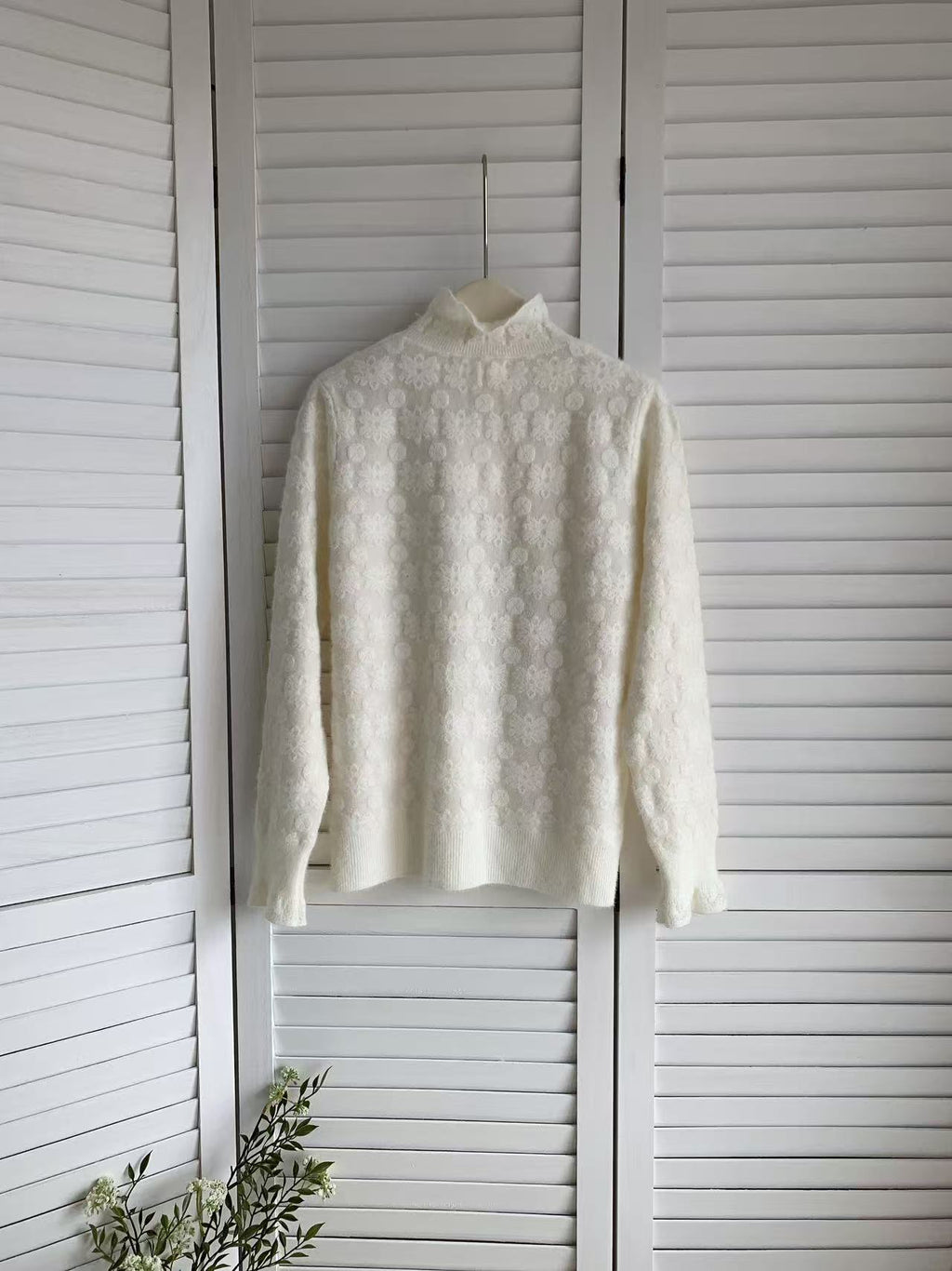 HELLO MILK TEE- 85599 花邊領小衫