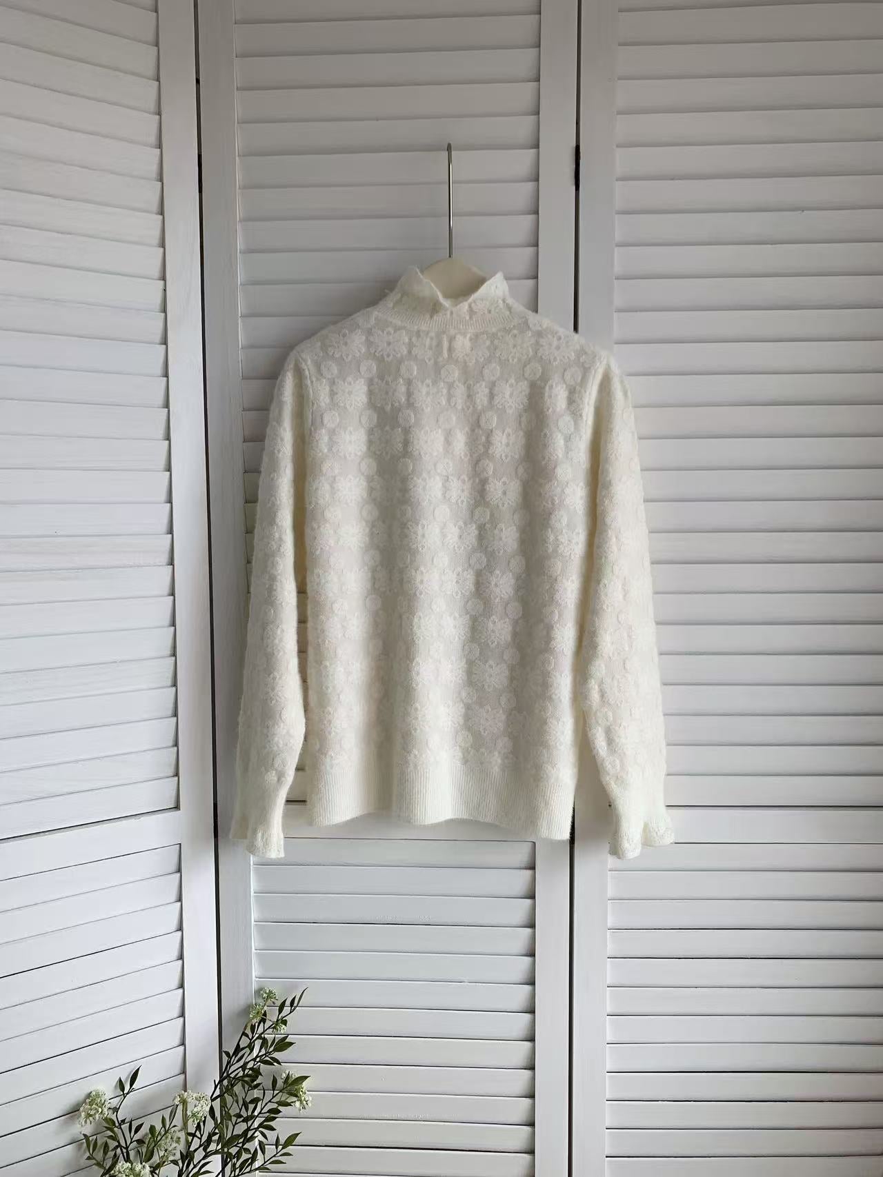 HELLO MILK TEE- 85599 花邊領小衫